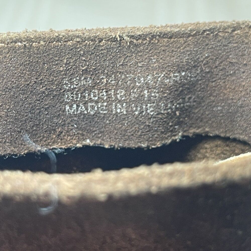 Frye Tessa Zip Short Low Boot Womens 5.5 Brown Cognac Leather Suede Cuban Heel - Picture 10 of 10